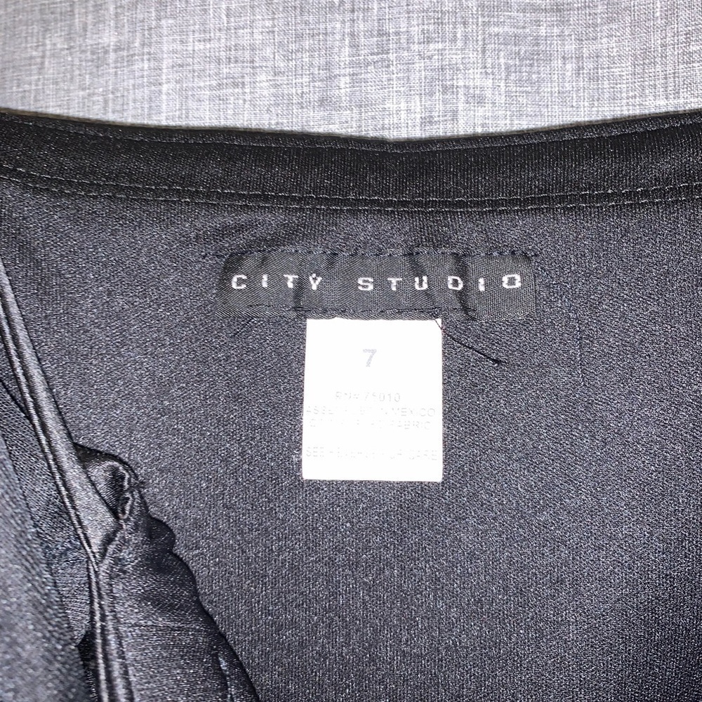 ❤️ WOMENS/MISSES city studio size 7 black one shoulder dress - Picture 3 of 4